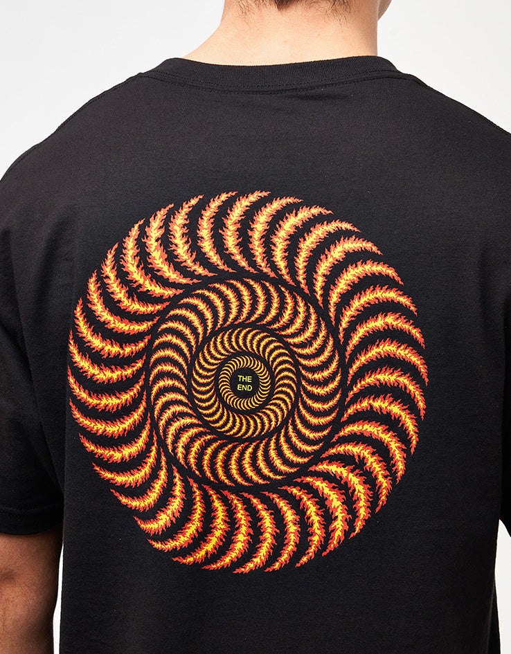 Spitfire OG Classic Flame T-Shirt - Black/Red/Yellow
