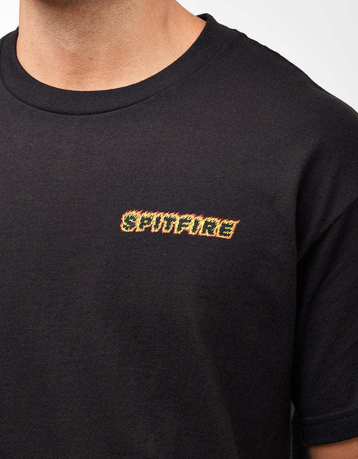 Spitfire OG Classic Flame T-Shirt - Black/Red/Yellow
