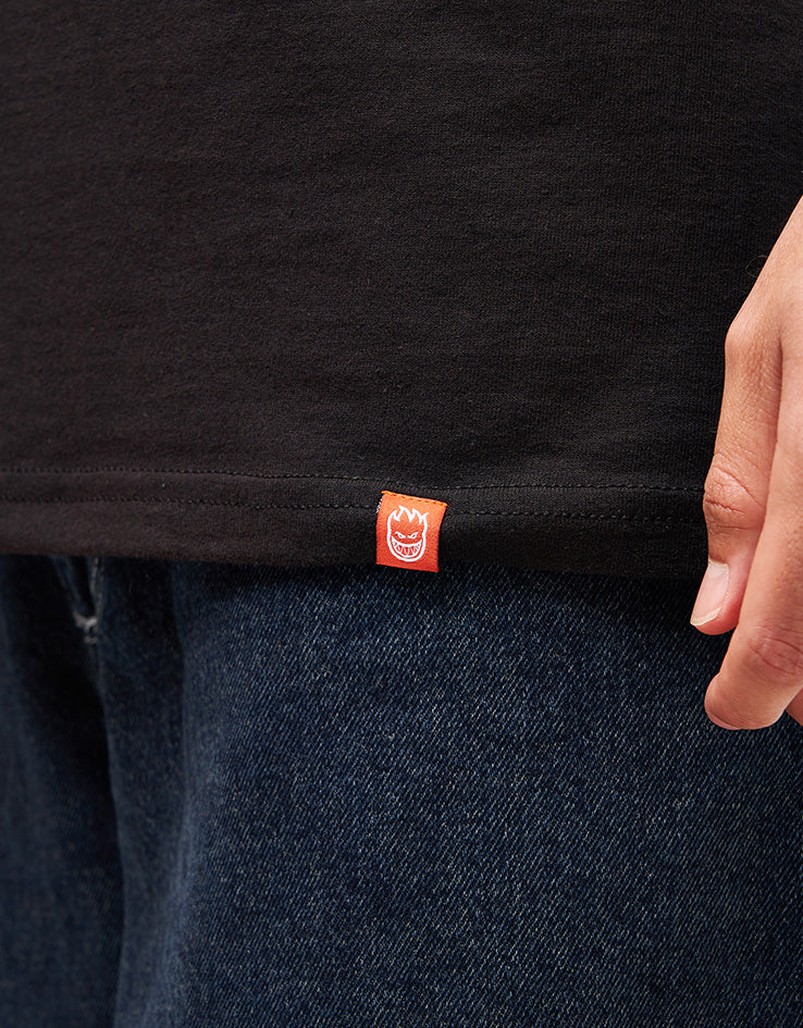 Spitfire OG Classic Flame T-Shirt - Black/Red/Yellow