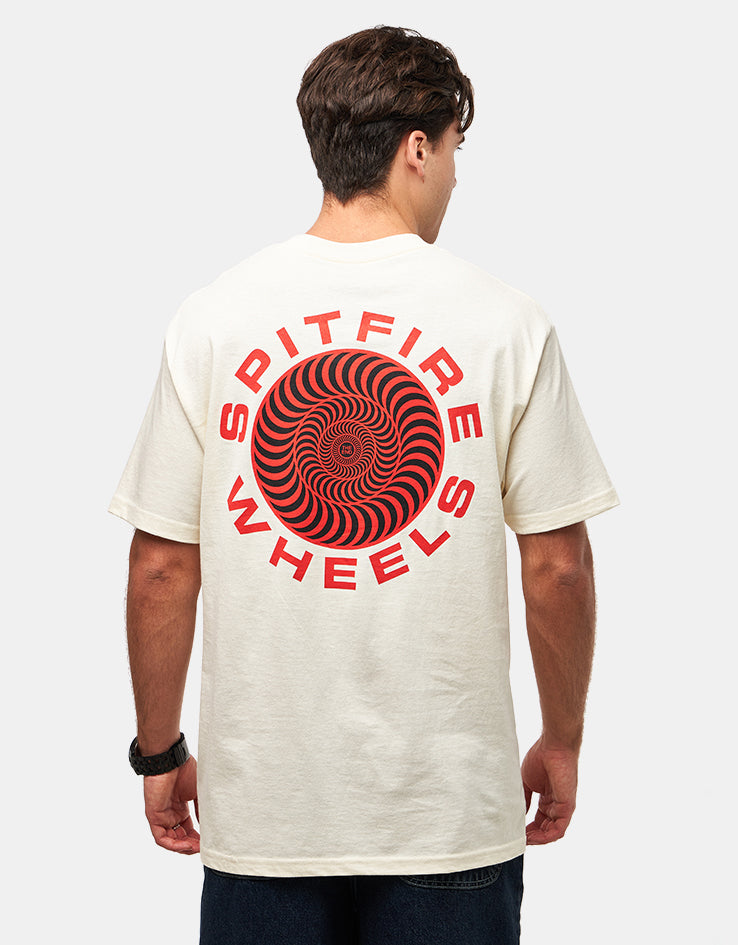 Spitfire Classic '87 Swirl Fill T-Shirt - Cream/Red/Black
