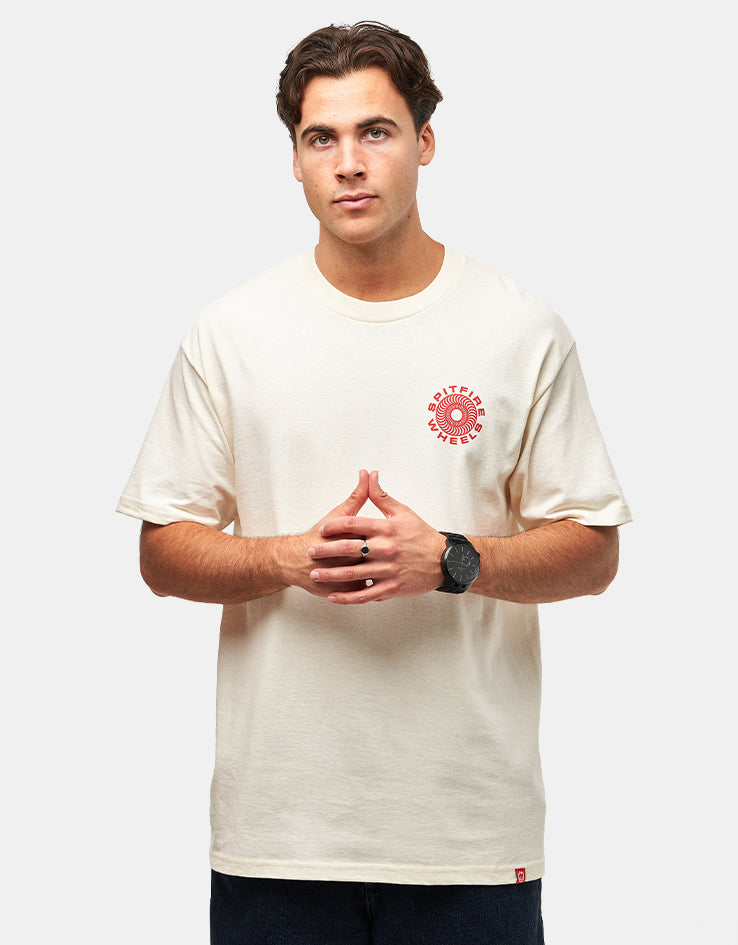 Spitfire Classic '87 Swirl Fill T-Shirt - Cream/Red/Black