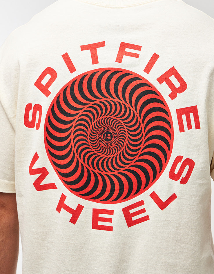 Spitfire Classic '87 Swirl Fill T-Shirt - Cream/Red/Black