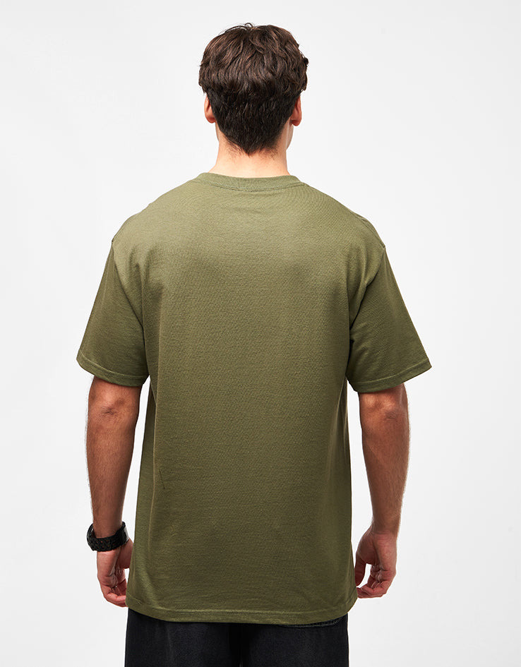 Spitfire Lil Bighead Fill T-Shirt - Military Green/Red/Black/White