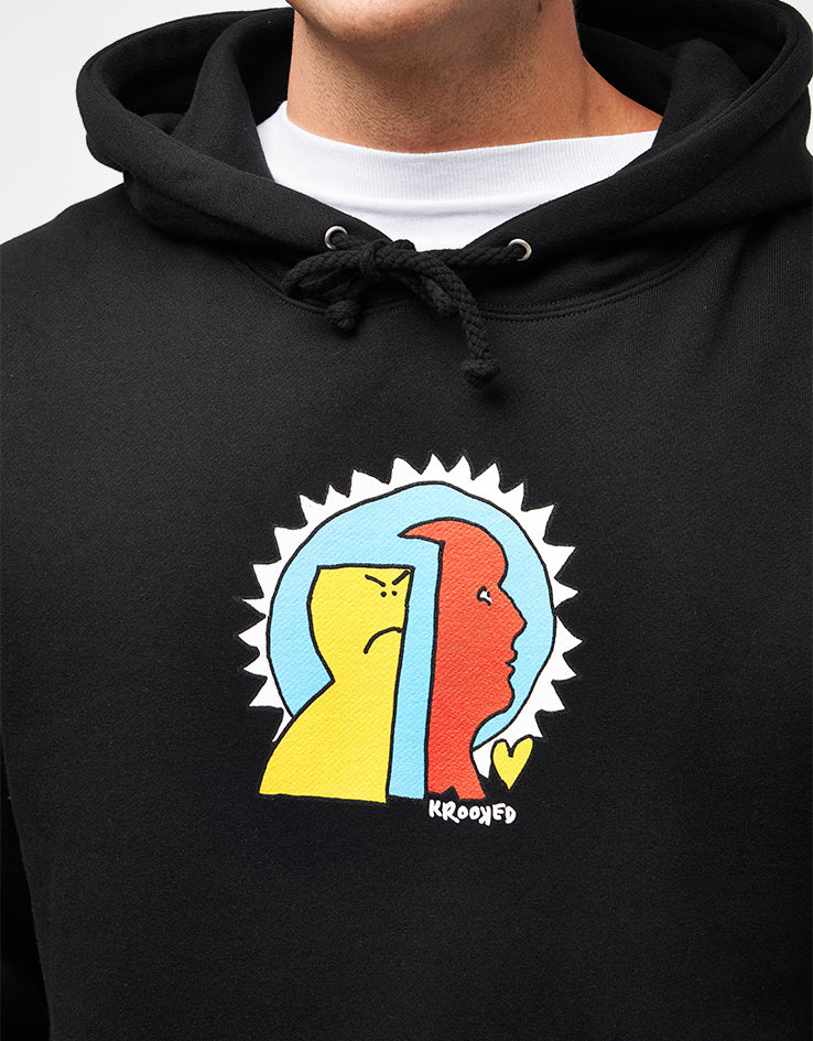 Krooked Mad Back Fill Pullover Hoodie - Black/Multi