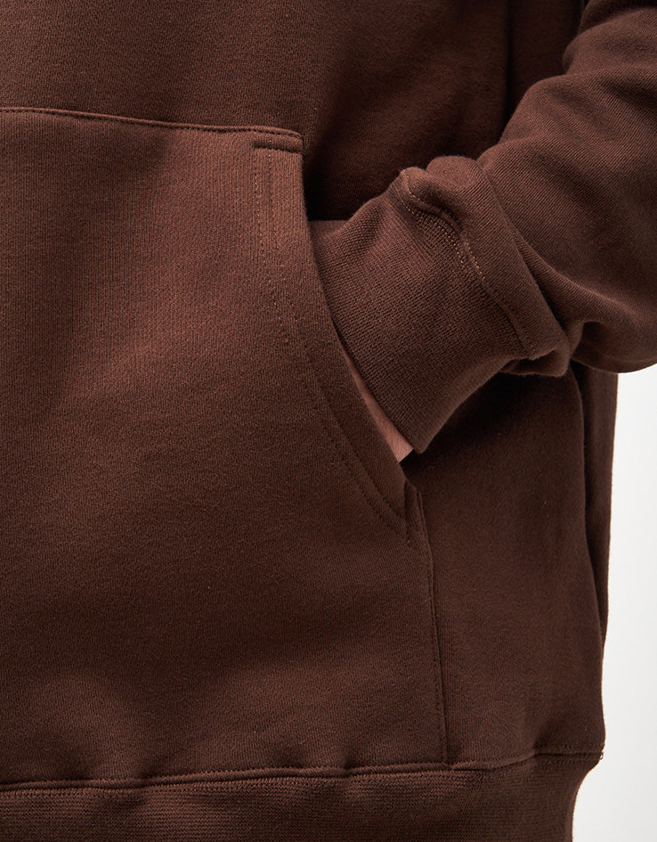 Krooked Moonsmile Raw Pullover Hoodie - Brown/Yellow