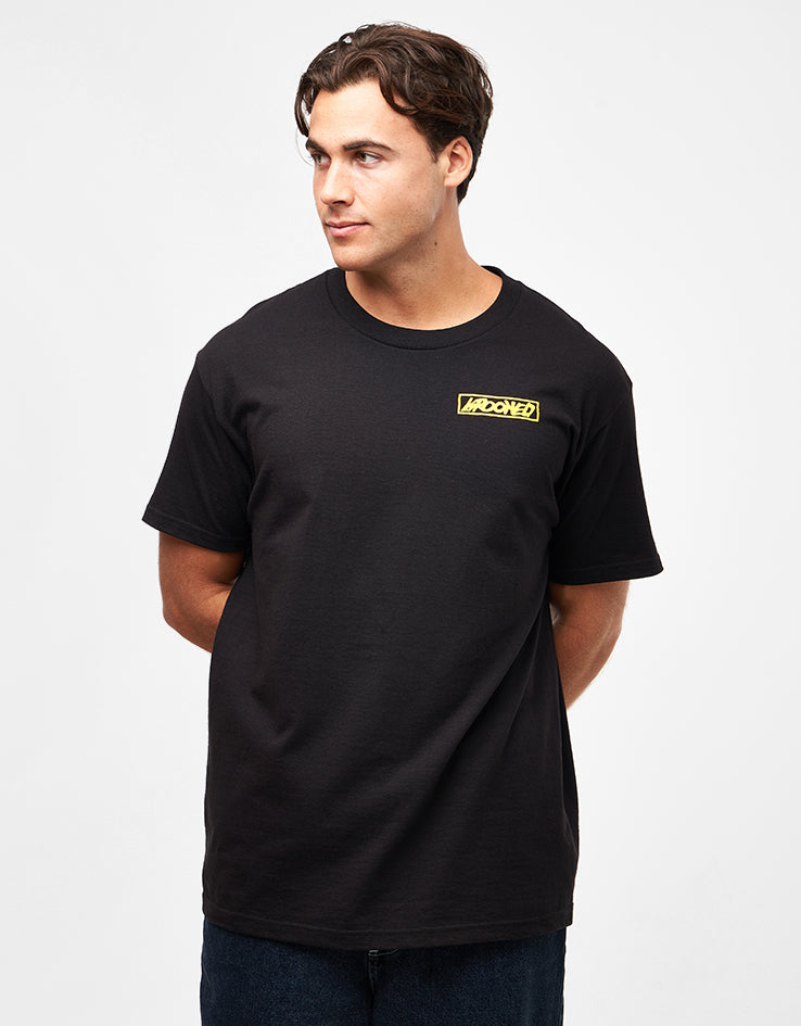 Krooked Moonsmile Raw T-Shirt - Black/Gold