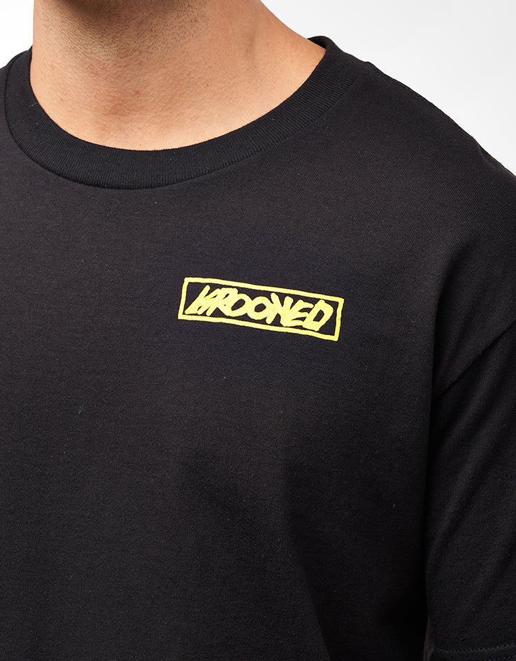 Krooked Moonsmile Raw T-Shirt - Black/Gold