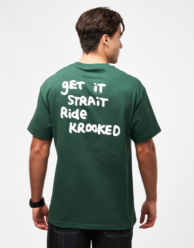 Krooked Strait Eyes T-Shirt - Forest/Black/White