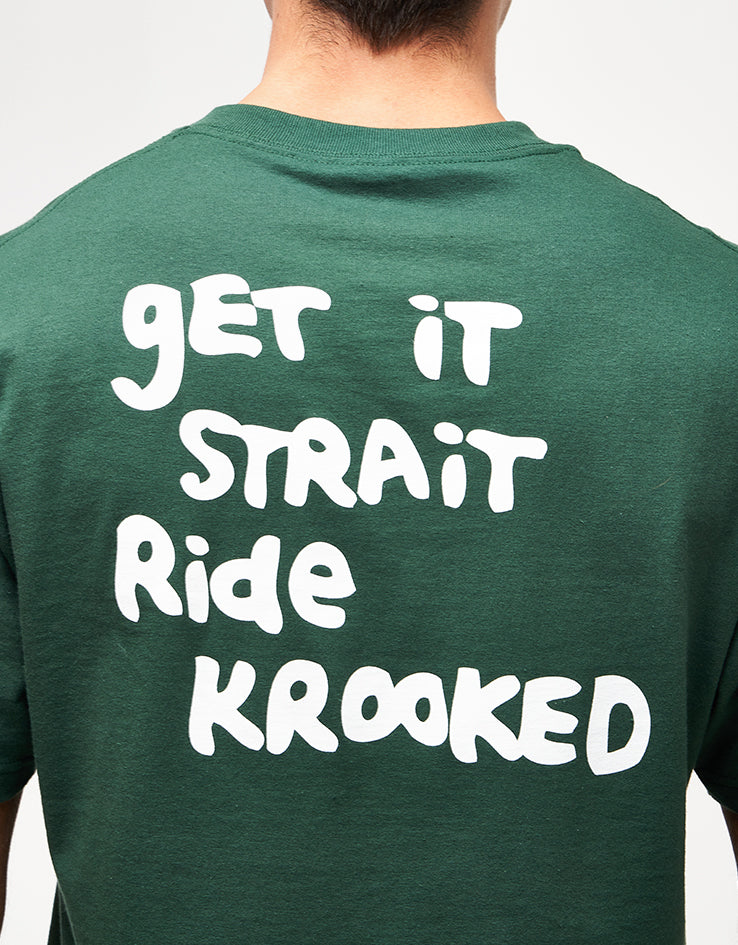 Krooked Strait Eyes T-Shirt - Forest/Black/White
