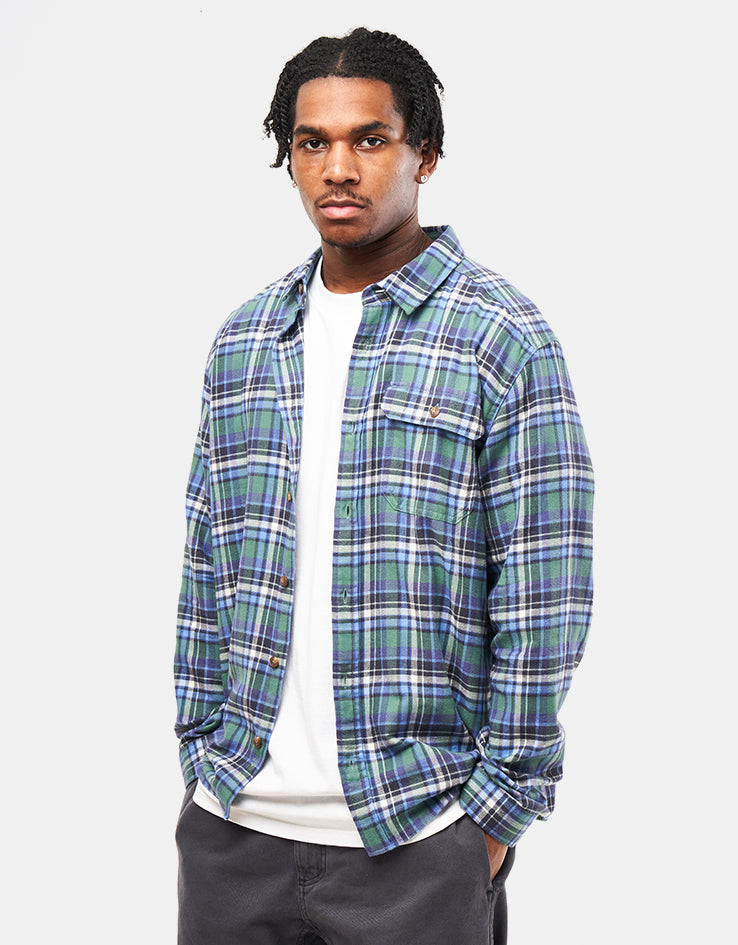 Patagonia Lightweight Fjord L/S Flannel Shirt - Nature Walk: Smolder Blue