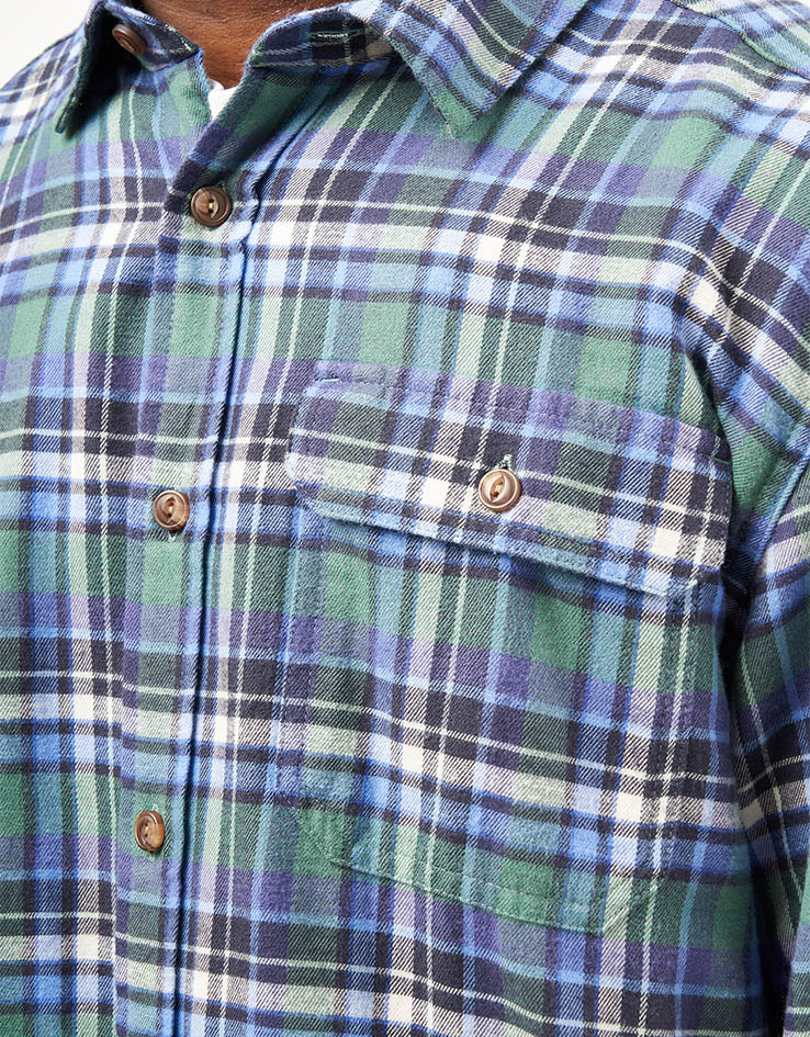 Patagonia Lightweight Fjord L/S Flannel Shirt - Nature Walk: Smolder Blue