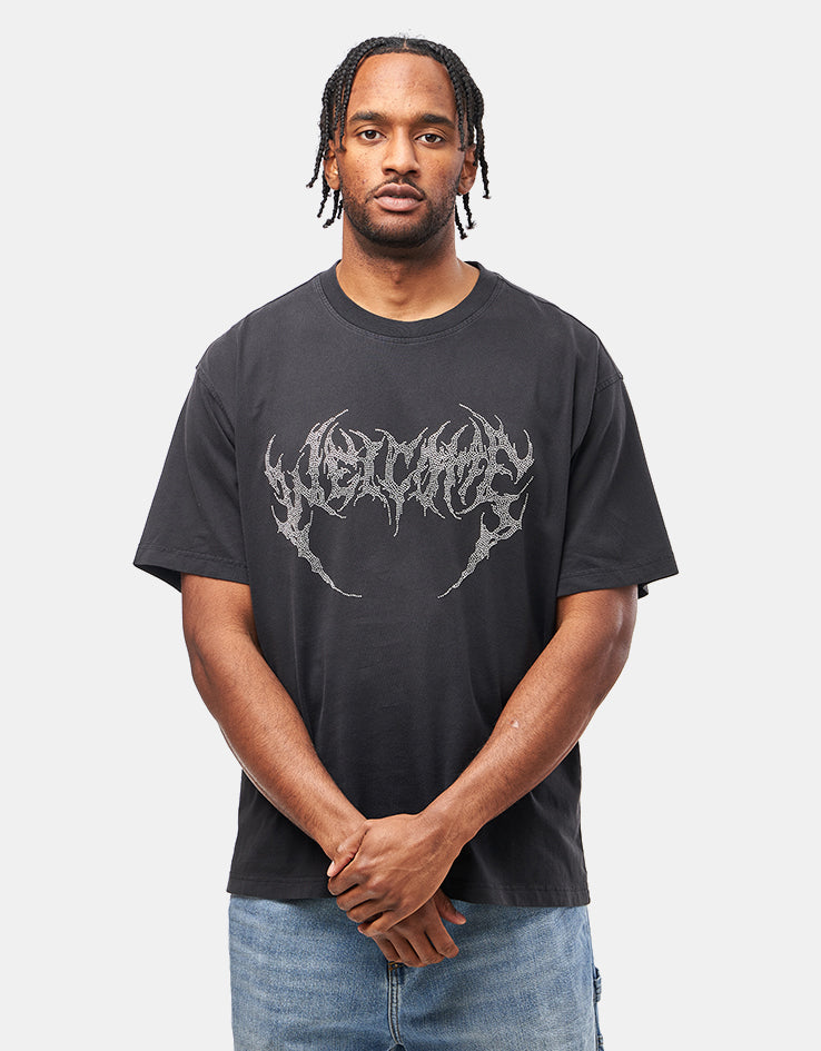 Welcome Glam Fang Garment-Dyed T-Shirt - Black