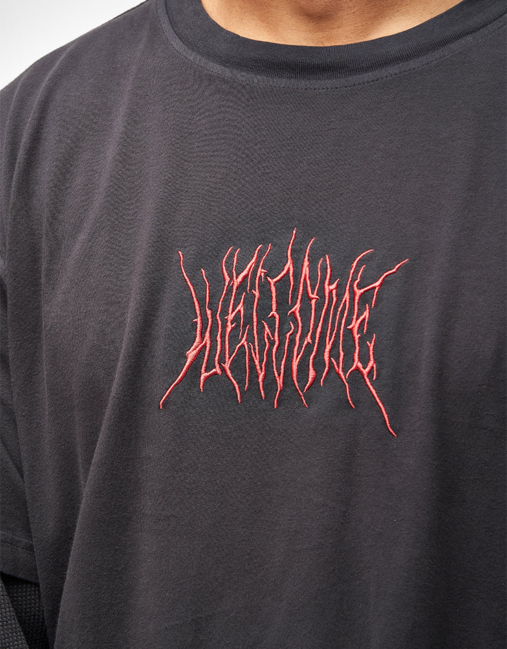 Welcome Caste Layered L/S Knit - Black/Red