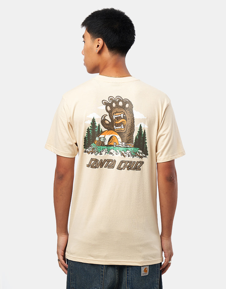 Santa Cruz Screaming Grizzly T-Shirt - Blond Wood