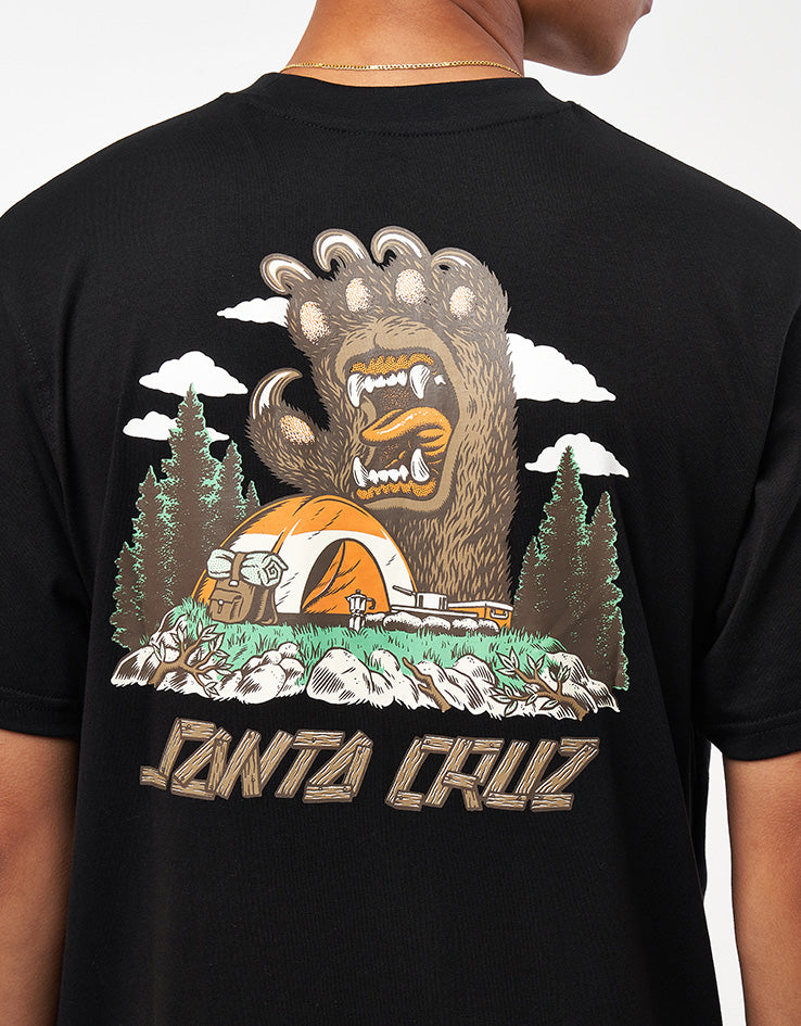 Santa Cruz Screaming Grizzly T-Shirt - Black