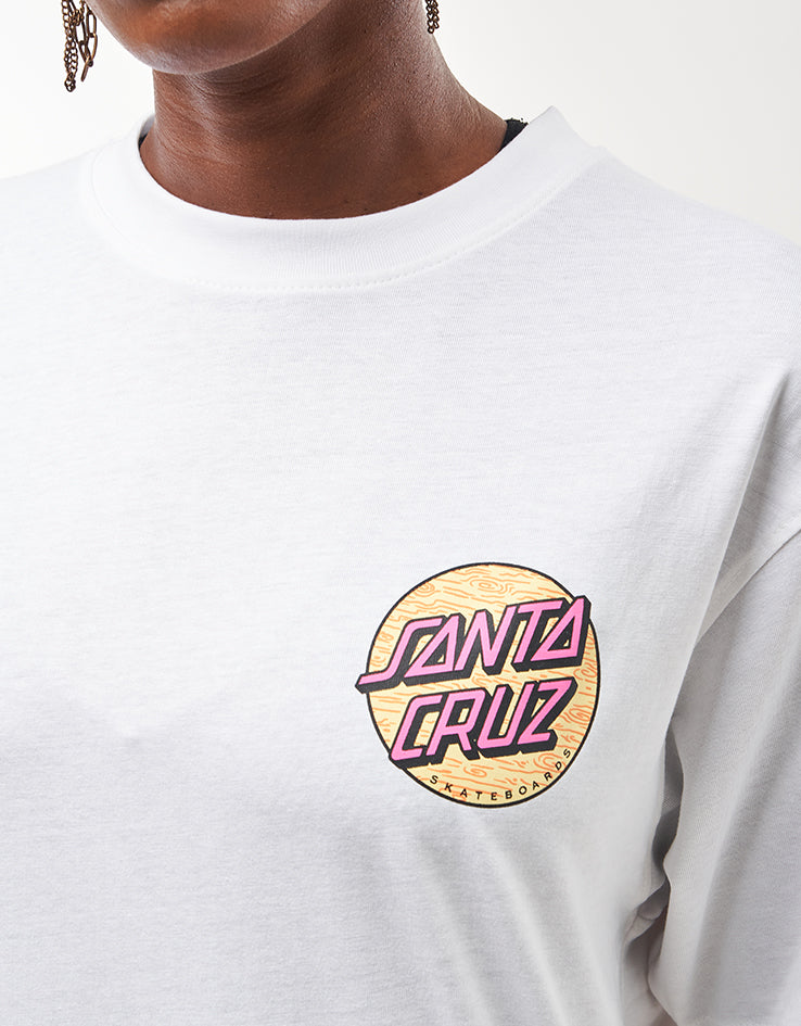 Santa Cruz Wagon Dot Chest T-Shirt - White