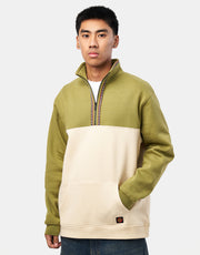 Santa Cruz Quarter Zip Camper Crew - Iguana/Blond Wood