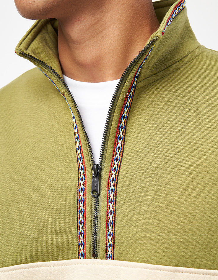 Santa Cruz Quarter Zip Camper Crew - Iguana/Blond Wood