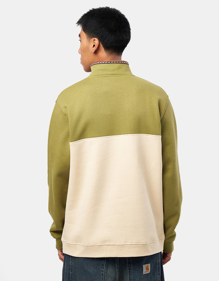 Santa Cruz Quarter Zip Camper Crew - Iguana/Blond Wood