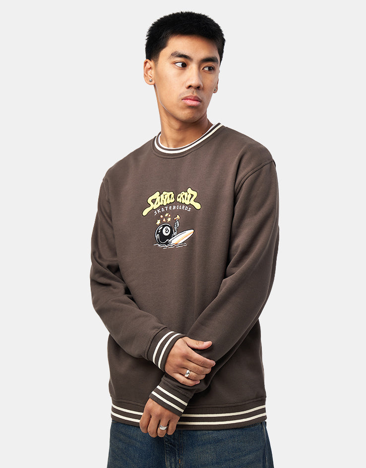 Santa Cruz Winkowski Surf Front Crew - Washed Black