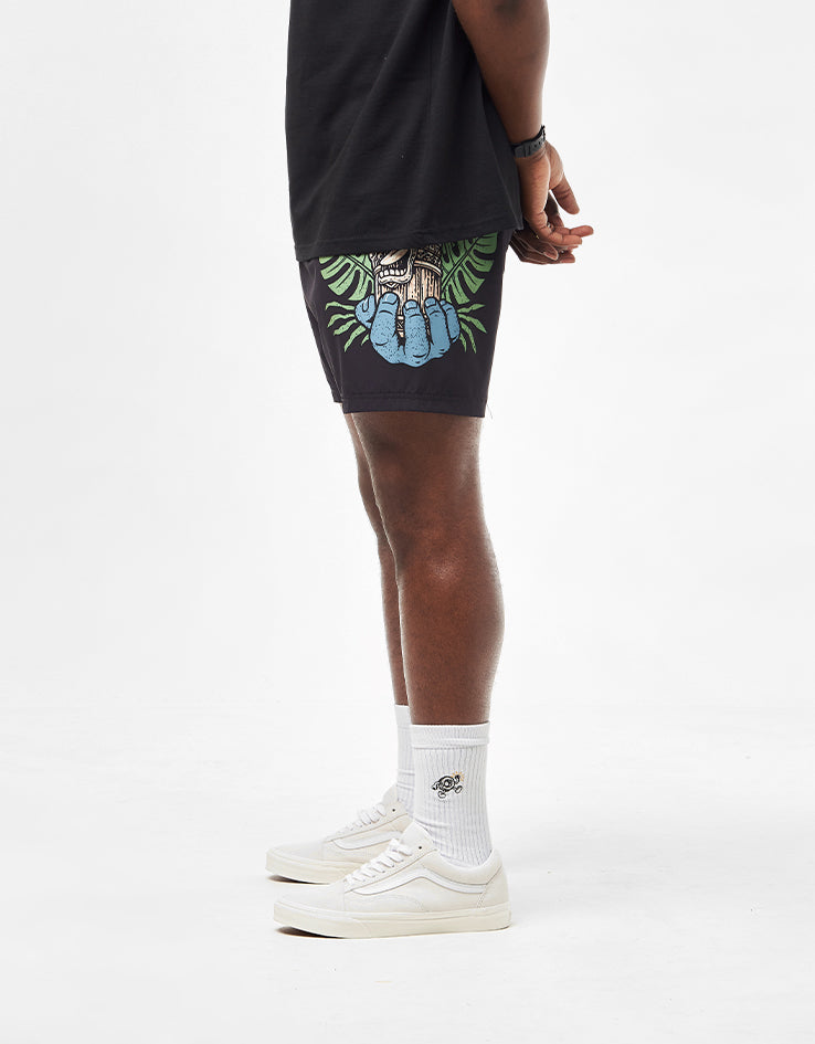 Santa Cruz Tiki Hand Swimshorts - Black