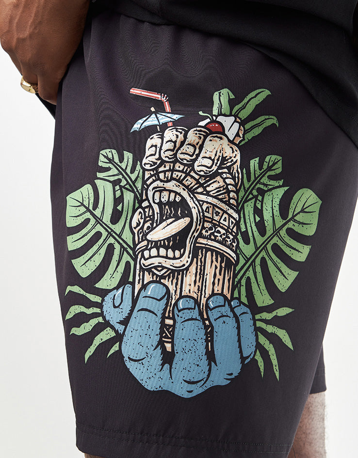 Santa Cruz Tiki Hand Swimshorts - Black