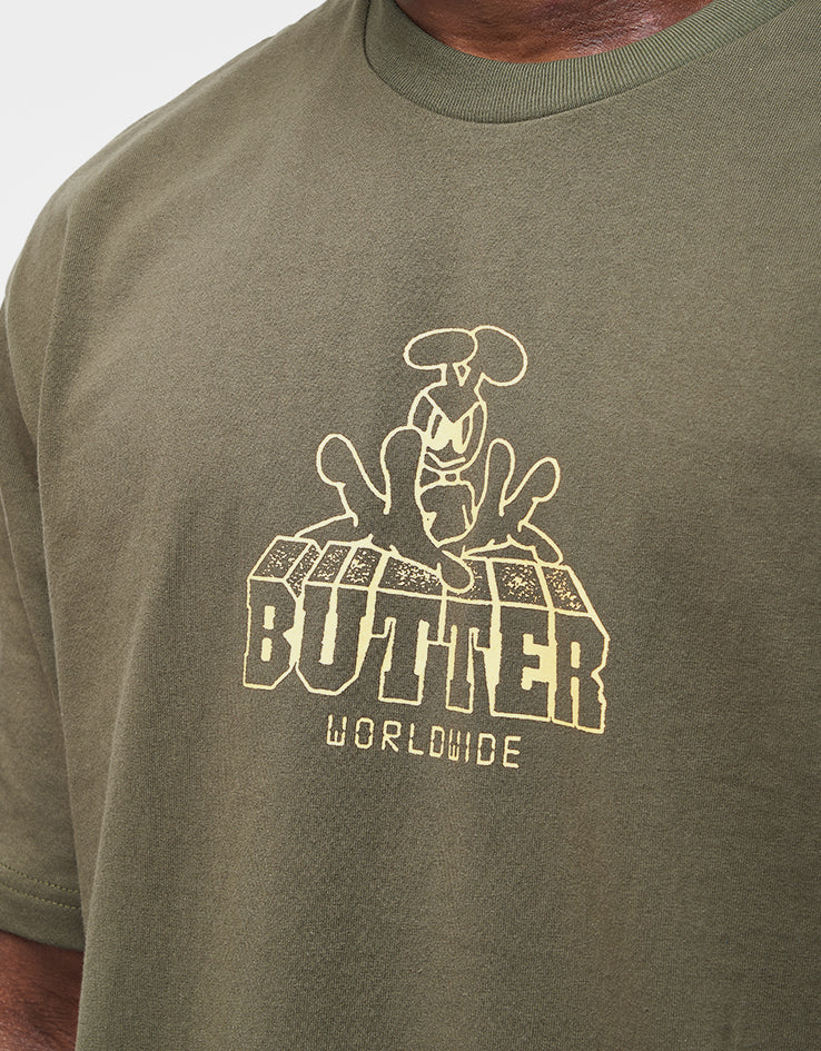 Butter Goods Alien T-Shirt - Army