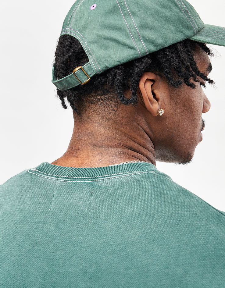 Butter Goods Equipment Applique Crewneck - Washed Fern