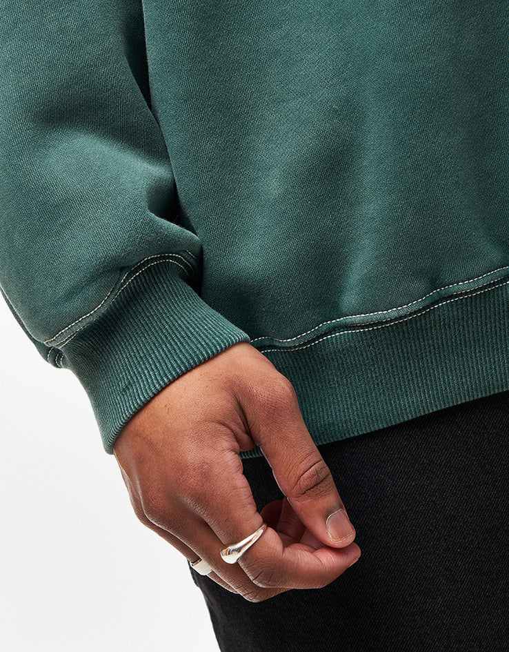 Butter Goods Equipment Applique Crewneck - Washed Fern