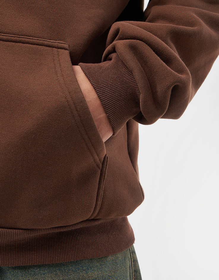 Butter Goods Edge Applique Zip-Thru Hoodie - Brown