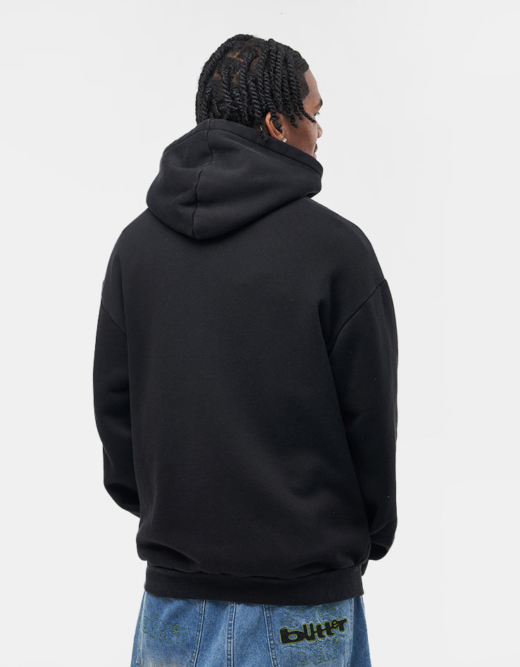Butter Goods Edge Applique Zip-Thru Hoodie - Black