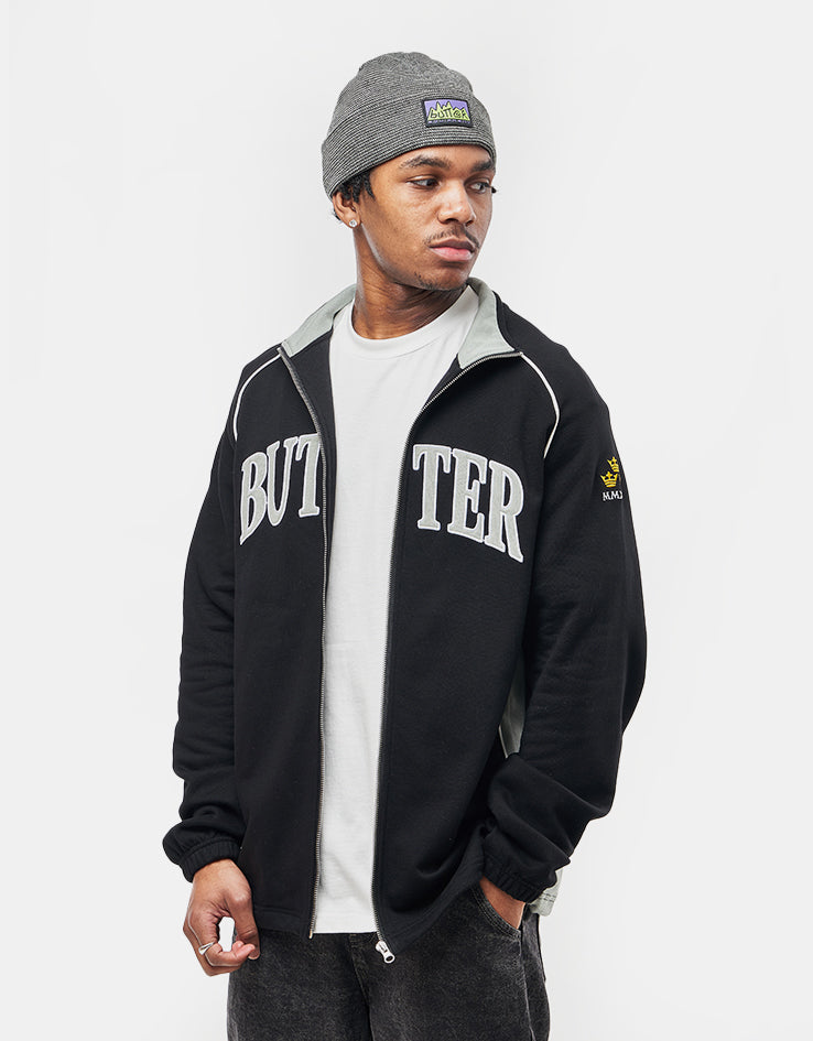 Butter Goods Crown Applique Zip-Thru Jacket - Black
