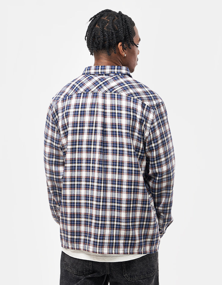 Butter Goods Equipment Plaid L/S Shirt - Navy