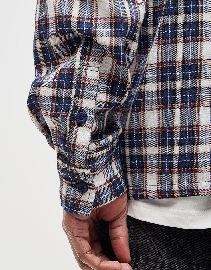 Butter Goods Equipment Plaid L/S Shirt - Navy