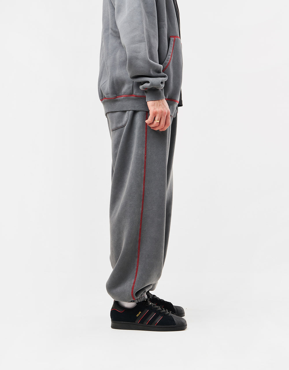Butter Goods Baggy Fleece Pants - Washed Black