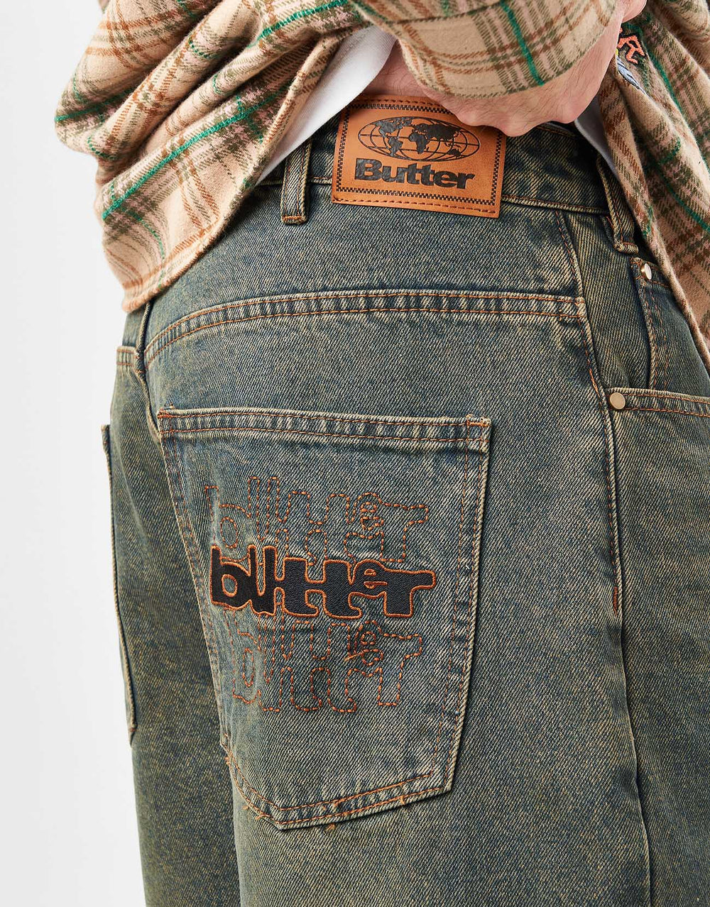 Butter Goods Warped Denim Shorts - Dirty Wash Indigo