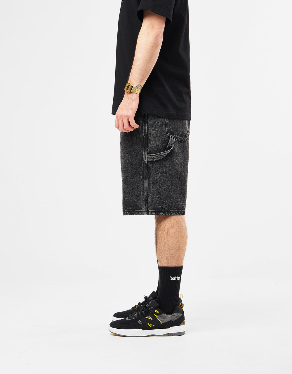 Butter Goods Weathergear Denim Shorts - Faded Black