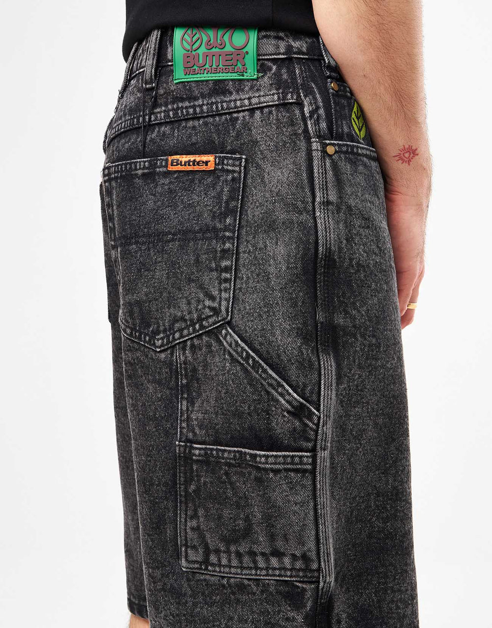 Butter Goods Weathergear Denim Shorts - Faded Black