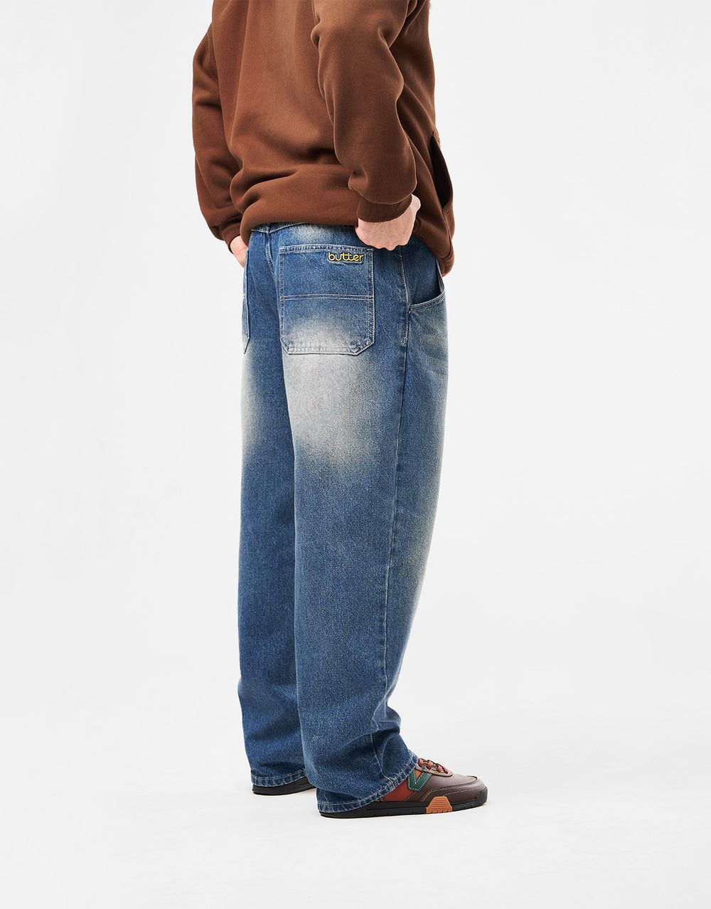Butter Goods Alpine Denim Jeans Distressed - Faded Blue