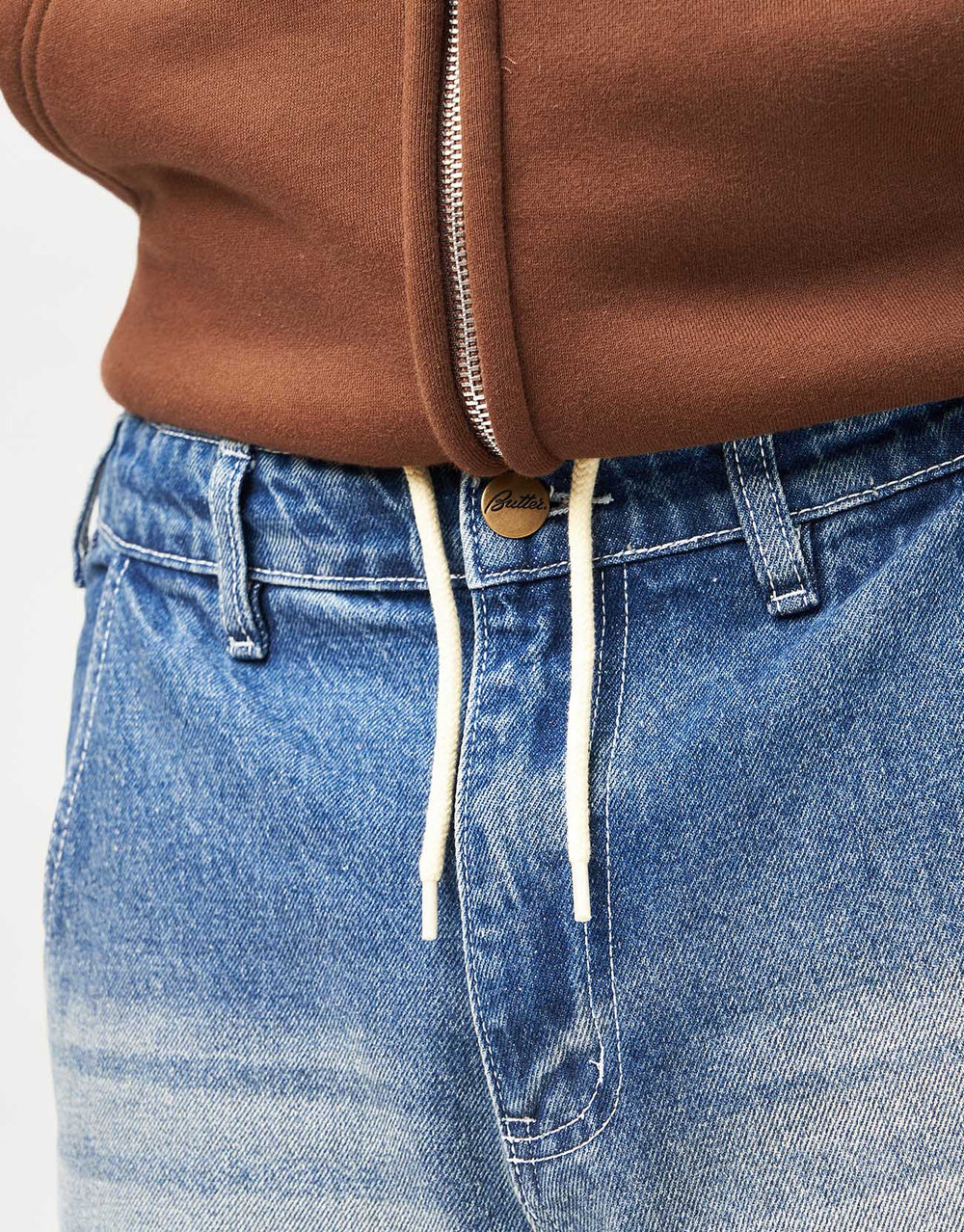 Butter Goods Alpine Denim Jeans Distressed - Faded Blue