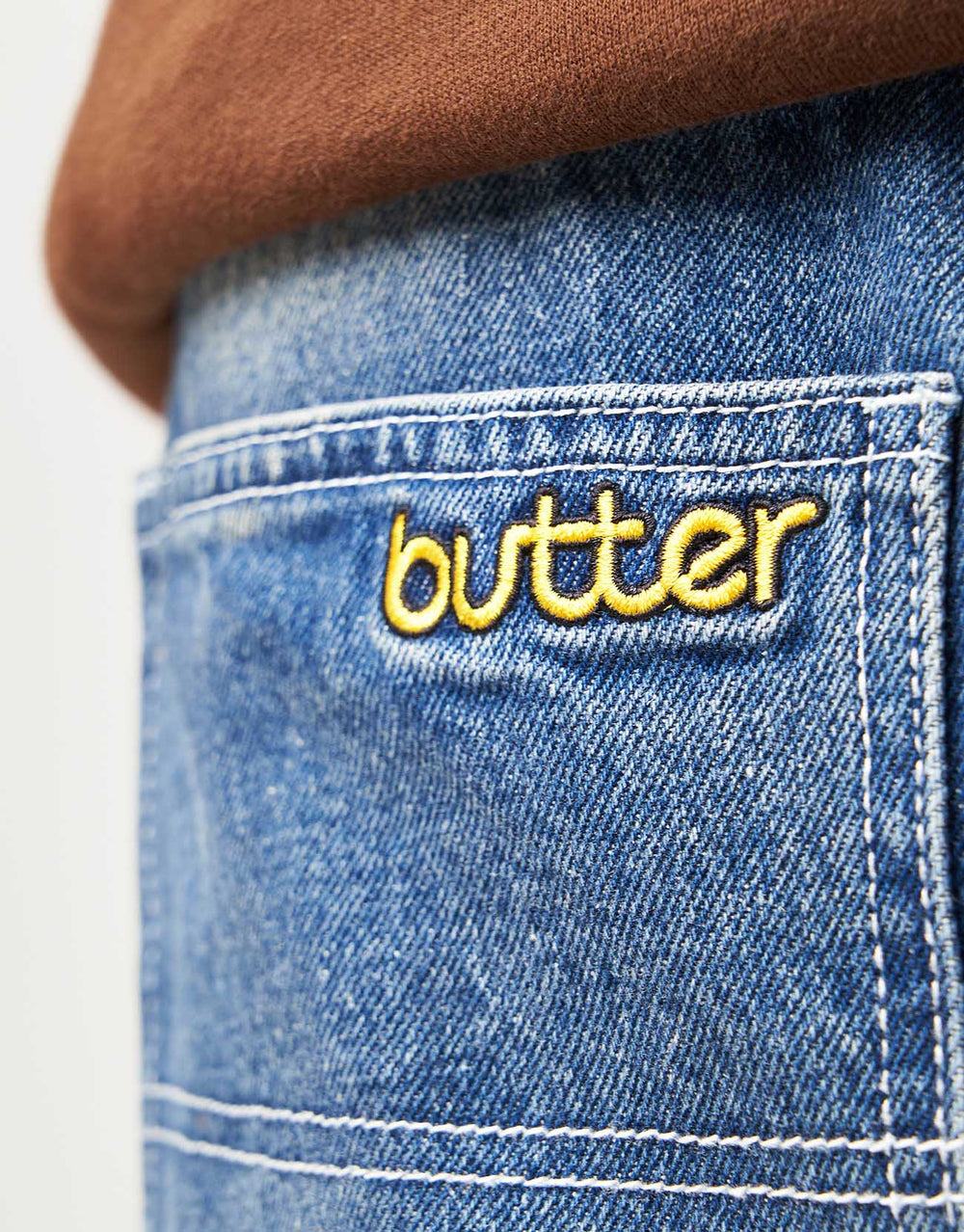 Butter Goods Alpine Denim Jeans Distressed - Faded Blue