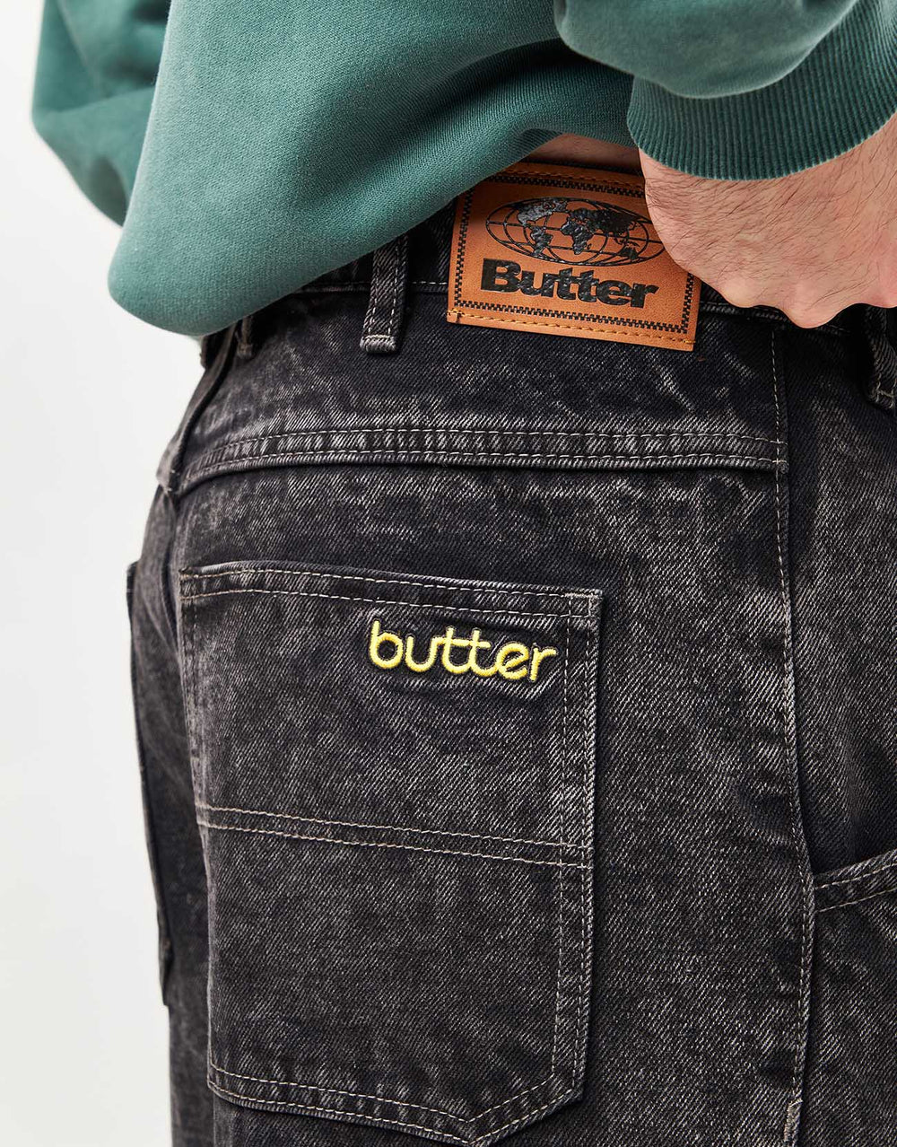 Butter Goods Alpine Denim Jeans Distressed - Black