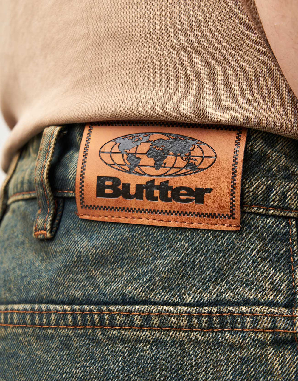 Butter Goods Warped Denim Jeans - Dirty Wash Indigo