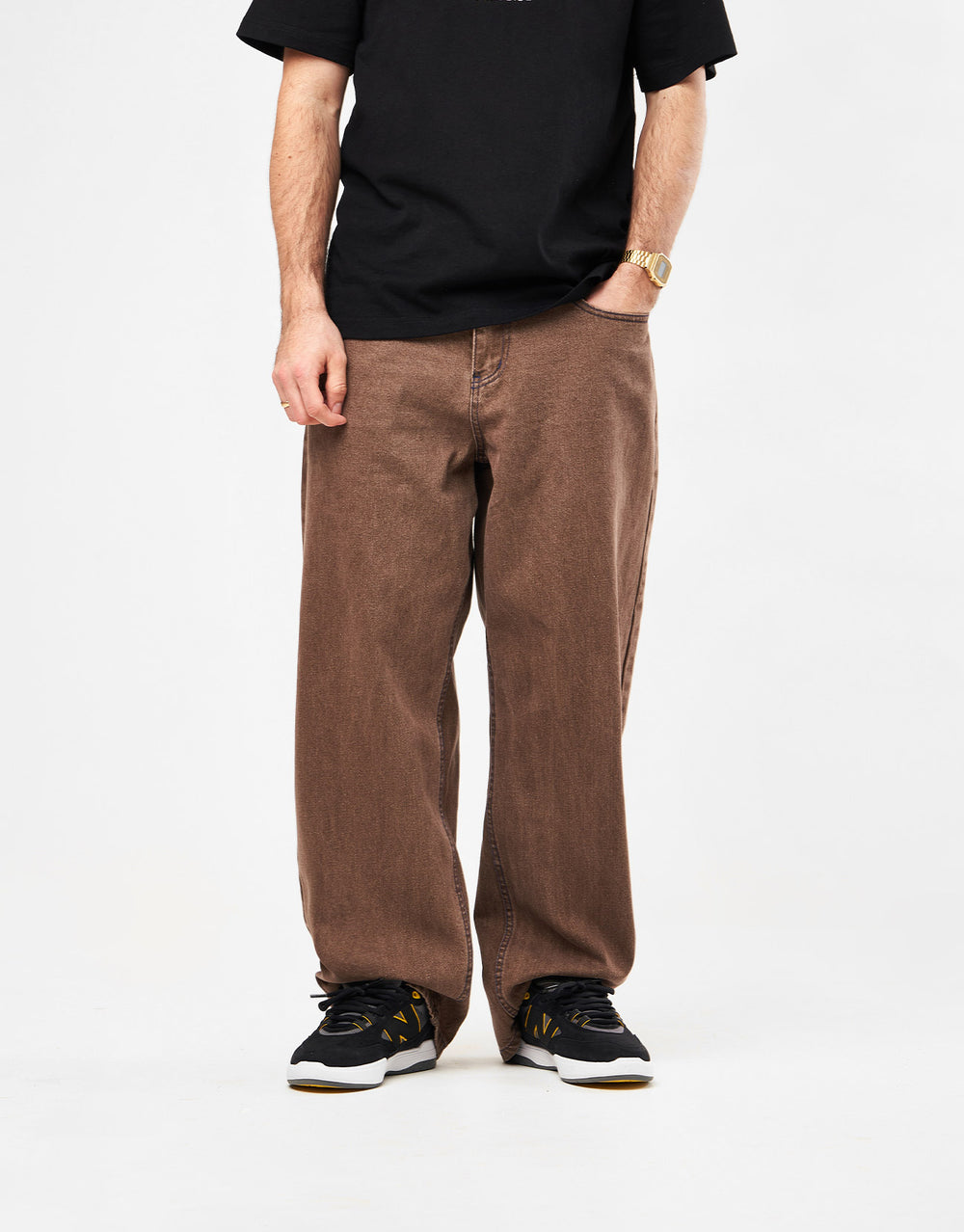 Butter Goods Warped Denim Jeans - Washed Brown