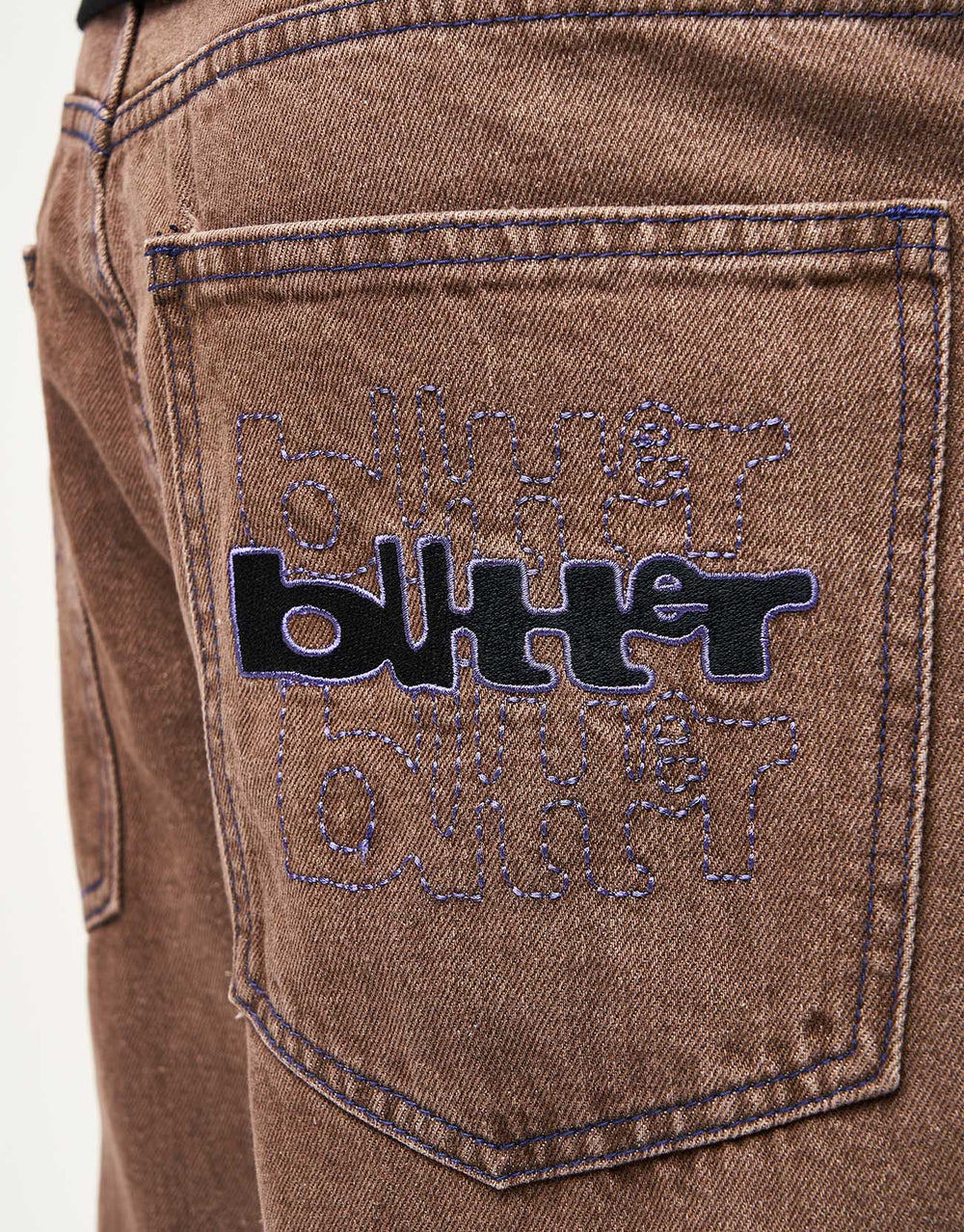 Butter Goods Warped Denim Jeans - Washed Brown