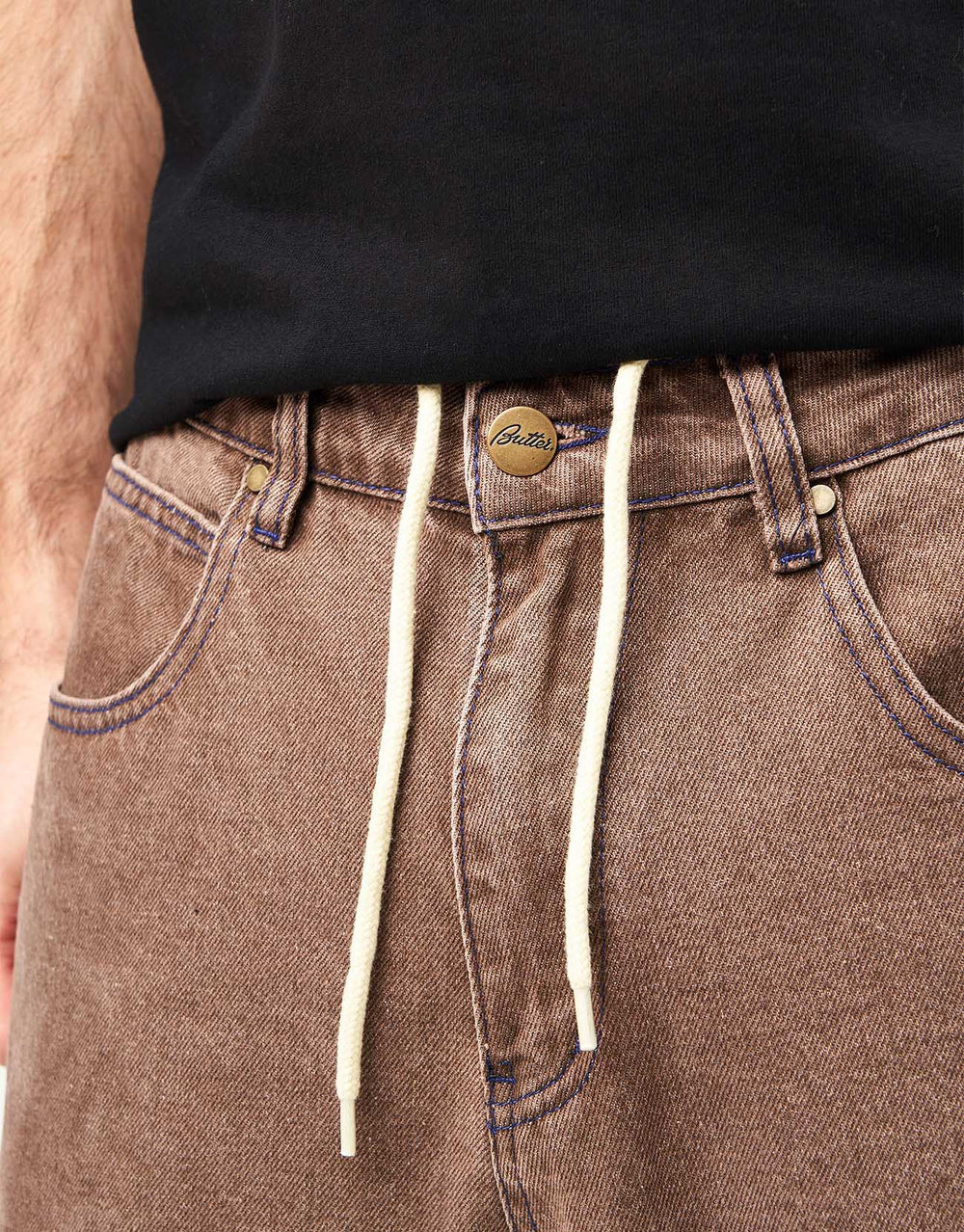 Butter Goods Warped Denim Jeans - Washed Brown