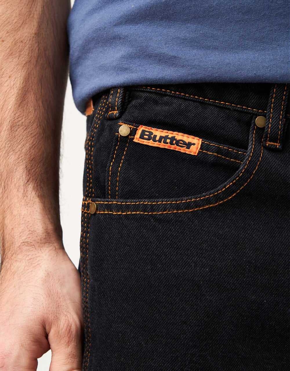 Butter Goods Relaxed Denim Jeans - Washed Black