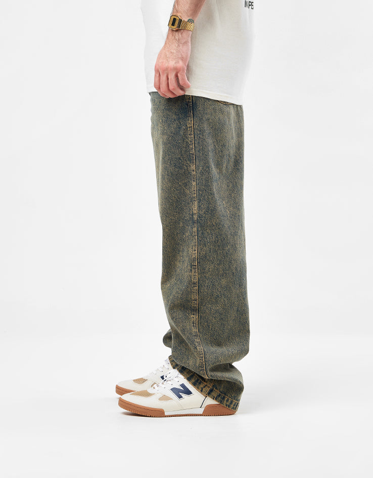 Dickies Madison Baggy Fit Denim Pant - Yellow Fade Indigo