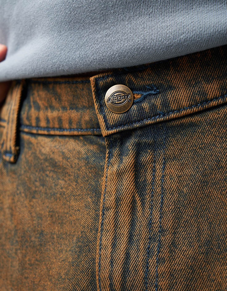 Dickies Garyville Denim Shorts - Indigo Brown Tinted