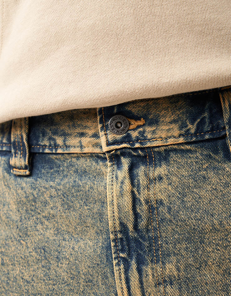 Dickies Madison Denim Shorts - Yellow Fade Indigo